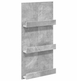 VidaXL Tijdschrift Rek Beton Grijs 51 x 11 x 102 cm Bewerkt hout