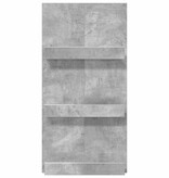 VidaXL Tijdschrift Rek Beton Grijs 51 x 11 x 102 cm Bewerkt hout