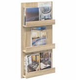 VidaXL Tijdschrift Rek Sonoma Eiken 51 x 11 x 102 cm Bewerkt hout