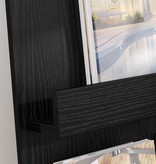 VidaXL Tijdschrift Rek Zwart Eiken 51 x 11 x 102 cm Bewerkt hout