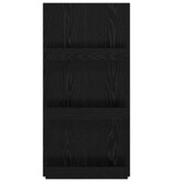 VidaXL Tijdschrift Rek Zwart Eiken 51 x 11 x 102 cm Bewerkt hout