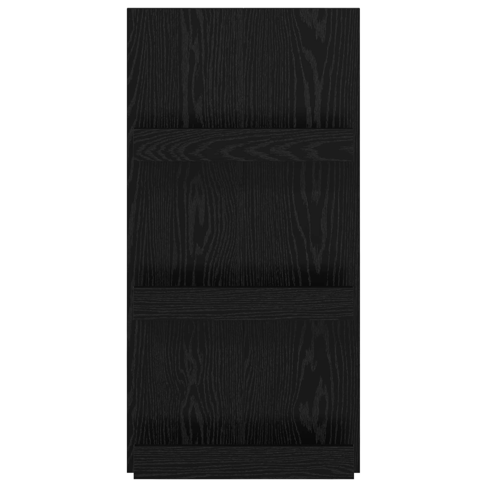 VidaXL Tijdschrift Rek Zwart Eiken 51 x 11 x 102 cm Bewerkt hout