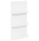 VidaXL Tijdschrift Rek met plank Wit 51 x 11 x 102 cm Bewerkt hout