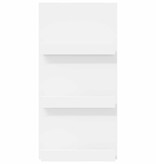 VidaXL Tijdschrift Rek met plank Wit 51 x 11 x 102 cm Bewerkt hout