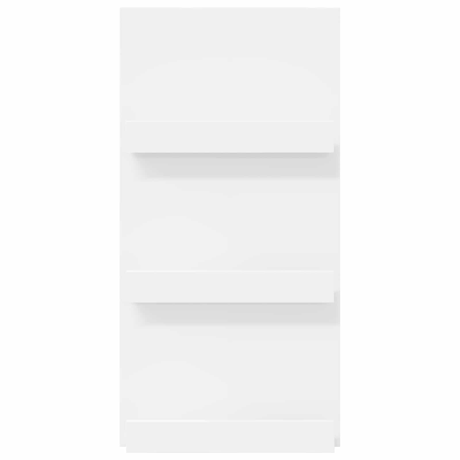 VidaXL Tijdschrift Rek met plank Wit 51 x 11 x 102 cm Bewerkt hout