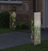 VidaXL Solar LED Pad Licht 2 pcs Roestvrij staal Roestvrij staal