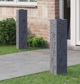 VidaXL Solar LED Pad Licht 2 pcs Antraciet Koudgewalst staal