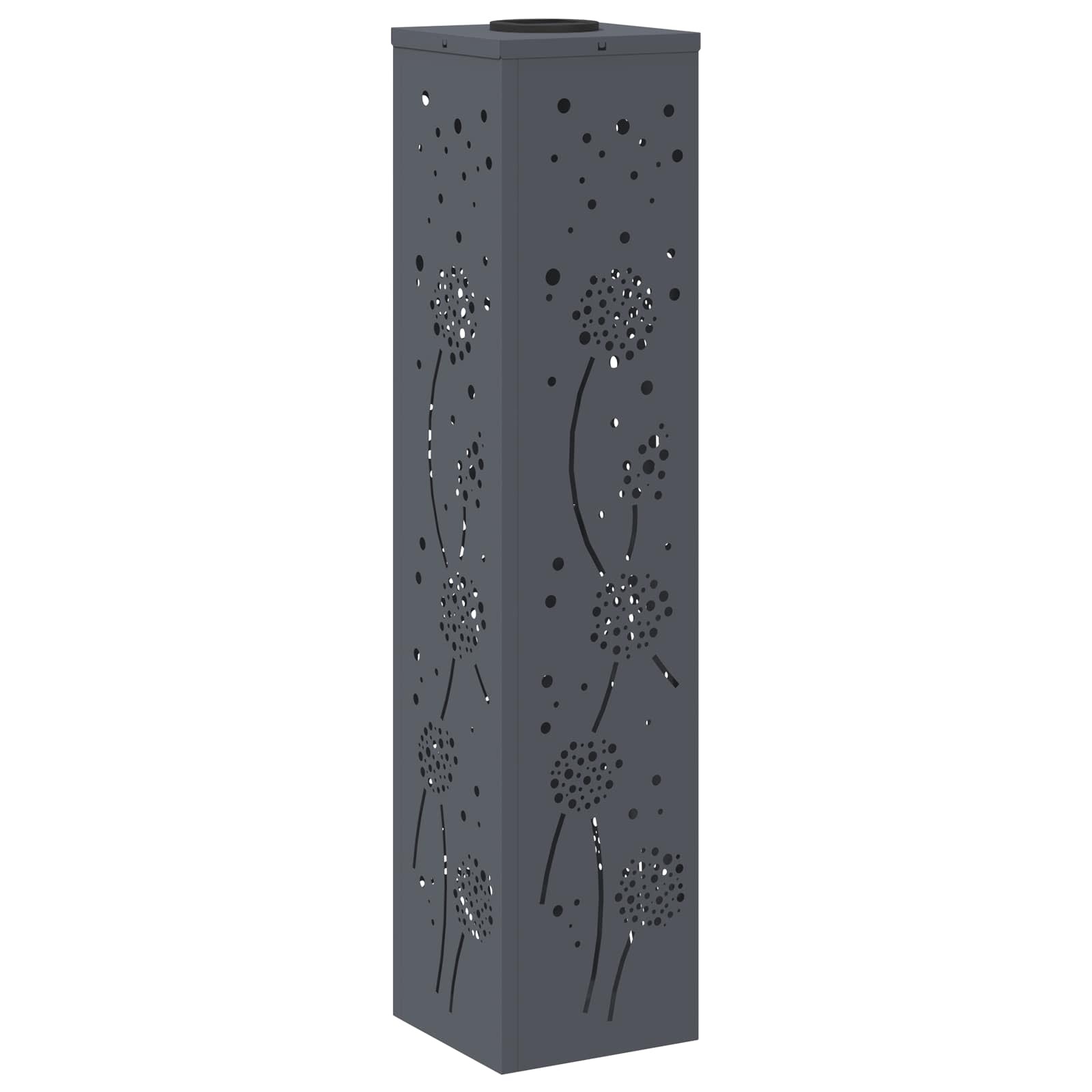 VidaXL Solar LED Pad Licht 2 pcs Antraciet Koudgewalst staal