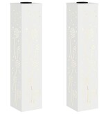 VidaXL Solar LED Pad Licht 2 pcs Wit Koudgewalst staal