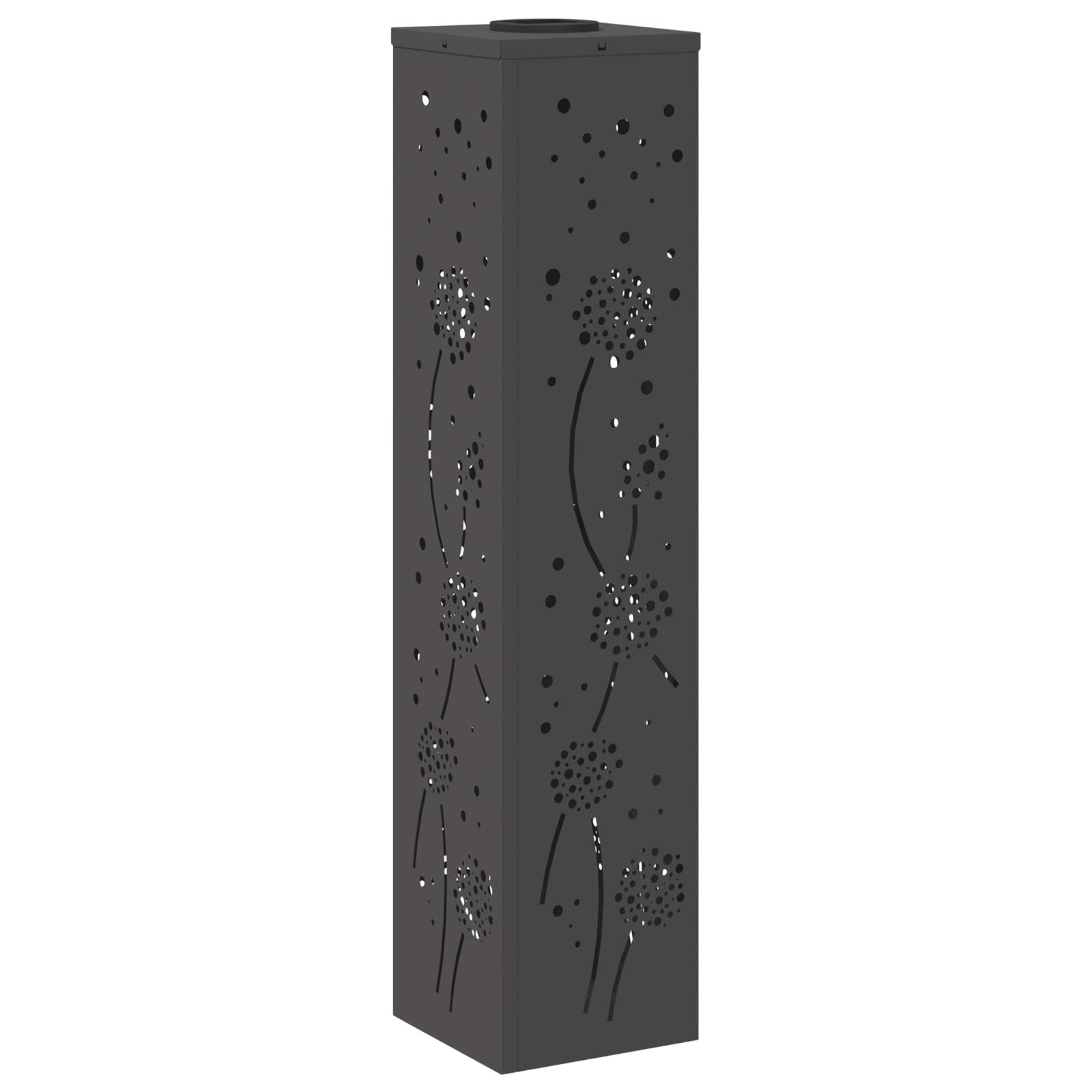 VidaXL Solar LED Pad Licht 2 pcs Zwart Koudgewalst staal