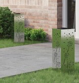 VidaXL Solar LED Pad Licht 2 pcs Gegalvaniseerd Gegalvaniseerd