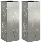 VidaXL Solar LED Pad Licht 2 pcs Gegalvaniseerd Gegalvaniseerd