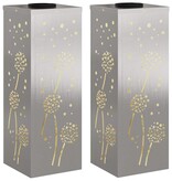 VidaXL Solar LED Pad Licht 2 pcs Roestvrij staal Roestvrij staal