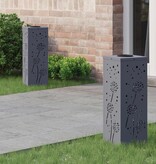 VidaXL Solar LED Pad Licht 2 pcs Antraciet Koudgewalst staal