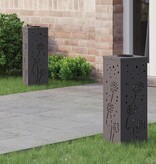 VidaXL Solar LED Pad Licht 2 pcs Zwart Koudgewalst staal