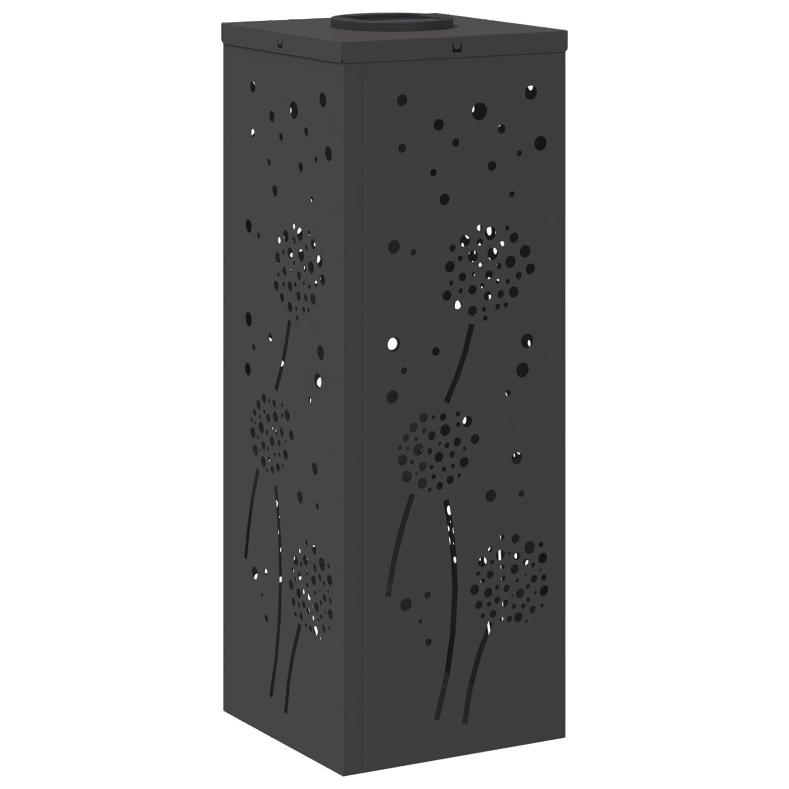 VidaXL Solar LED Pad Licht 2 pcs Zwart Koudgewalst staal