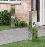 VidaXL Solar LED Pad Licht 2 pcs Gegalvaniseerd Gegalvaniseerd