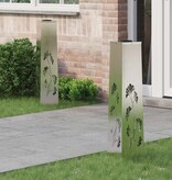 VidaXL Solar LED Pad Licht 2 pcs Roestvrij staal Roestvrij staal