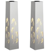 VidaXL Solar LED Pad Licht 2 pcs Roestvrij staal Roestvrij staal