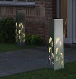 VidaXL Solar LED Pad Licht 2 pcs Roestvrij staal Roestvrij staal