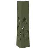 VidaXL Solar LED Pad Licht 2 pcs Olijf Groen Koudgewalst staal