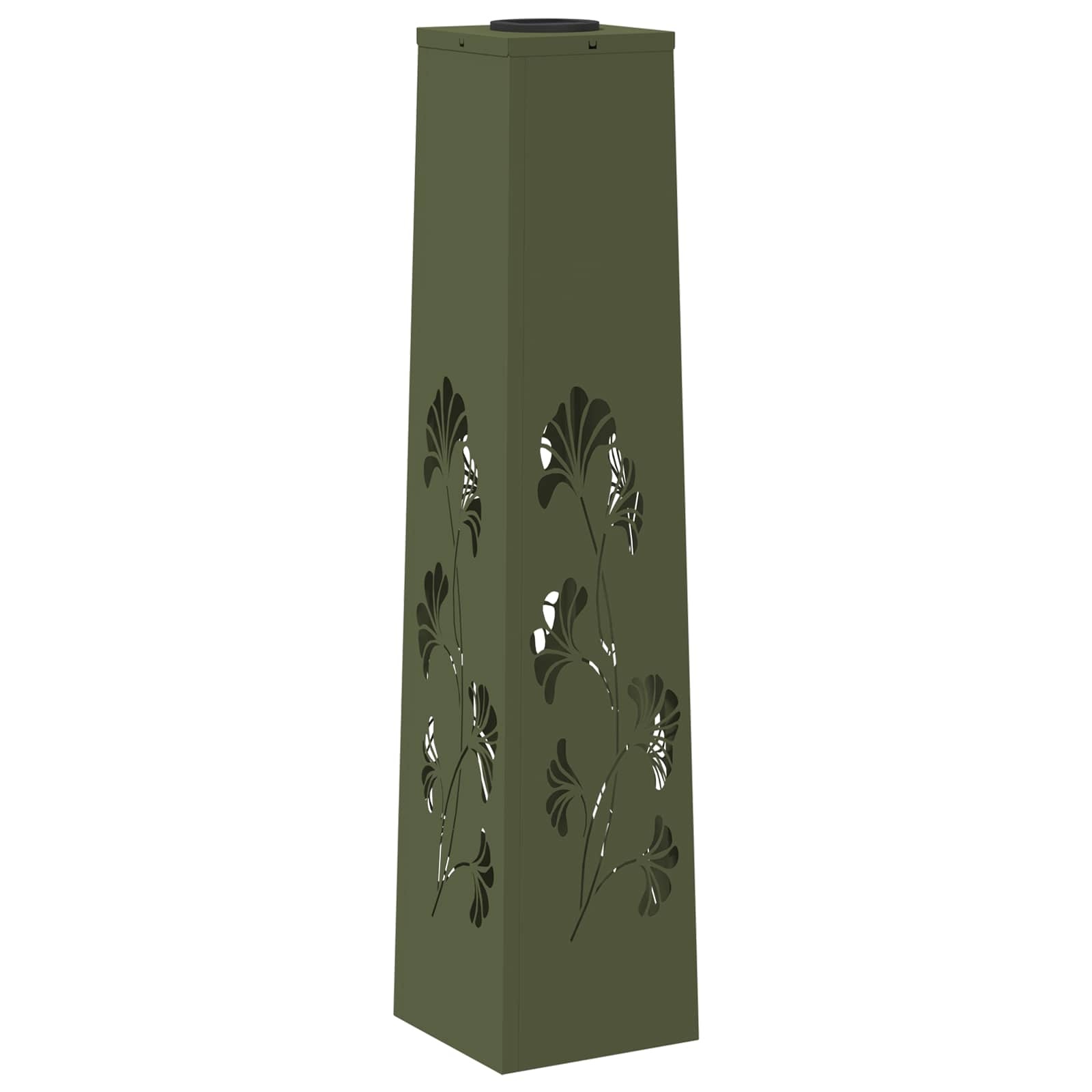 VidaXL Solar LED Pad Licht 2 pcs Olijf Groen Koudgewalst staal