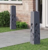 VidaXL Solar LED Pad Licht 2 pcs Antraciet Koudgewalst staal