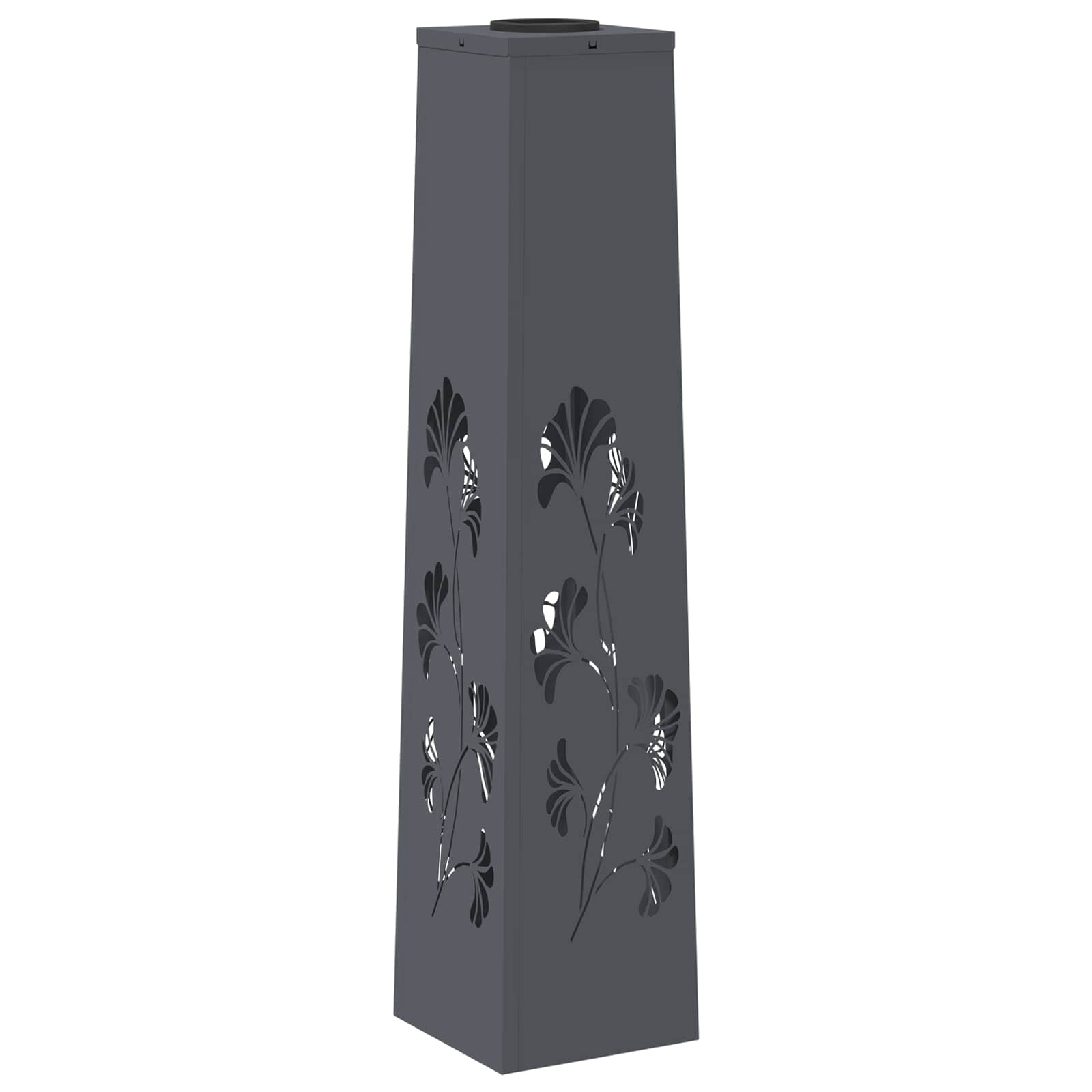 VidaXL Solar LED Pad Licht 2 pcs Antraciet Koudgewalst staal