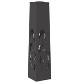 VidaXL Solar LED Pad Licht 2 pcs Zwart Koudgewalst staal