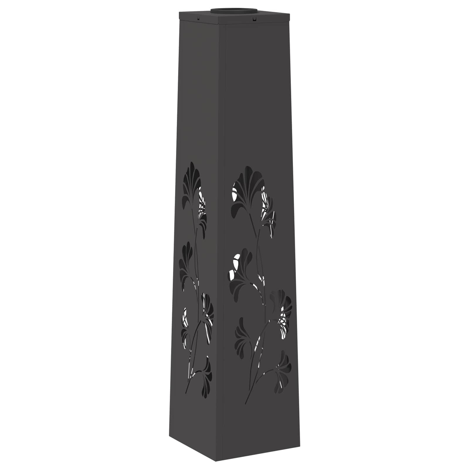 VidaXL Solar LED Pad Licht 2 pcs Zwart Koudgewalst staal