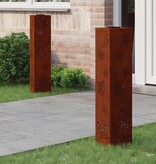 VidaXL Solar LED Pad Licht 2 pcs Cortenstaal Cortenstaal