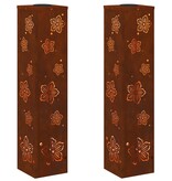 VidaXL Solar LED Pad Licht 2 pcs Cortenstaal Cortenstaal