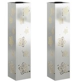 VidaXL Solar LED Pad Licht 2 pcs Gegalvaniseerd Gegalvaniseerd