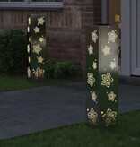 VidaXL Solar LED Pad Licht 2 pcs Gegalvaniseerd Gegalvaniseerd