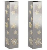 VidaXL Solar LED Pad Licht 2 pcs Roestvrij staal Roestvrij staal