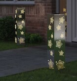 VidaXL Solar LED Pad Licht 2 pcs Roestvrij staal Roestvrij staal