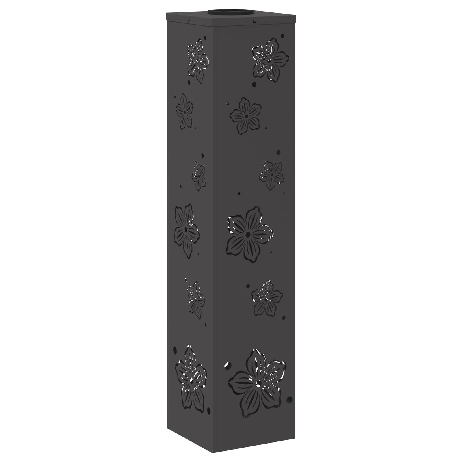 VidaXL Solar LED Pad Licht 2 pcs Zwart Koudgewalst staal