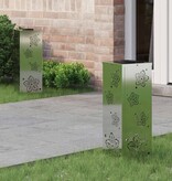 VidaXL Solar LED Pad Licht 2 pcs Gegalvaniseerd Gegalvaniseerd