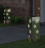 VidaXL Solar LED Pad Licht 2 pcs Gegalvaniseerd Gegalvaniseerd