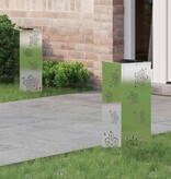 VidaXL Solar LED Pad Licht 2 pcs Roestvrij staal Roestvrij staal