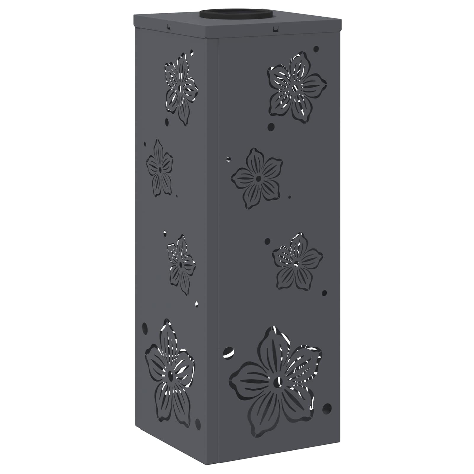 VidaXL Solar LED Pad Licht 2 pcs Antraciet Koudgewalst staal