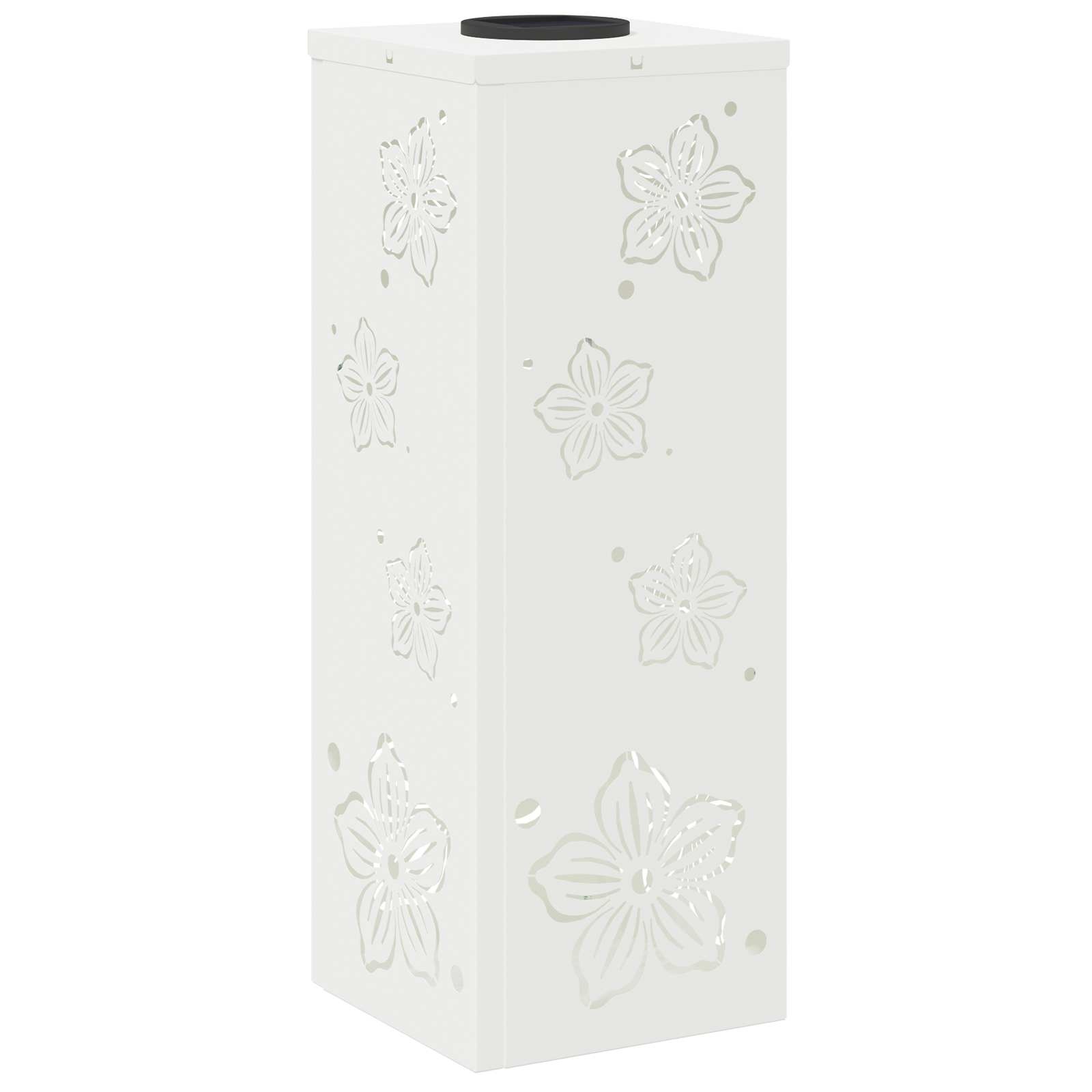 VidaXL Solar LED Pad Licht 2 pcs Wit Koudgewalst staal