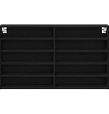 VidaXL Vitrinekast met plank Zwart Eiken 100 x 15 x 58 cm Bewerkt hout