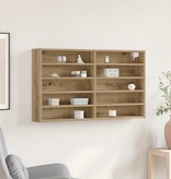 VidaXL Vitrinekast Artisan Eiken 100 x 15 x 58 cm Bewerkt hout