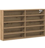 VidaXL Vitrinekast Artisan Eiken 100 x 15 x 58 cm Bewerkt hout