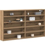 VidaXL Vitrinekast Artisan Eiken 100 x 15 x 58 cm Bewerkt hout