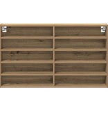 VidaXL Vitrinekast Artisan Eiken 100 x 15 x 58 cm Bewerkt hout