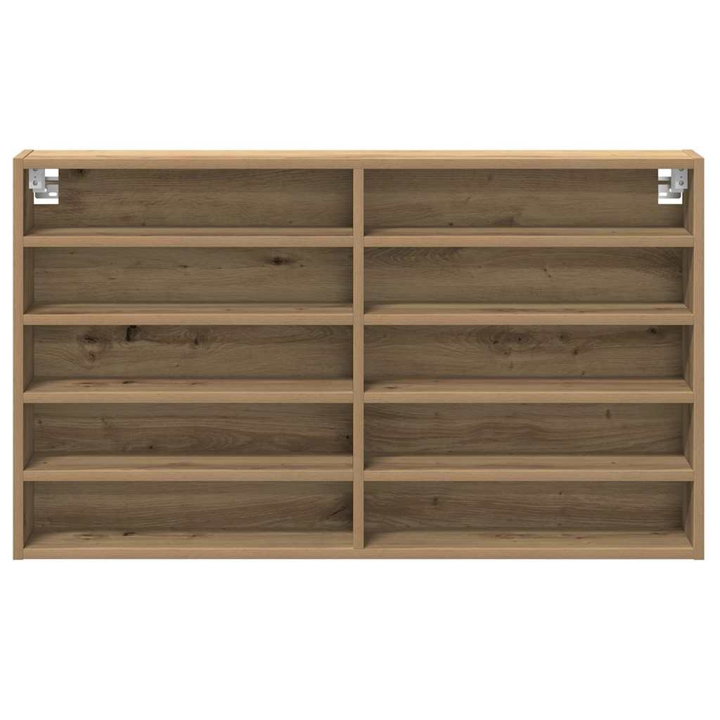 VidaXL Vitrinekast Artisan Eiken 100 x 15 x 58 cm Bewerkt hout