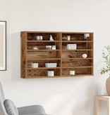 VidaXL Vitrinekast met plank Oudhout 100 x 15 x 58 cm Bewerkt hout