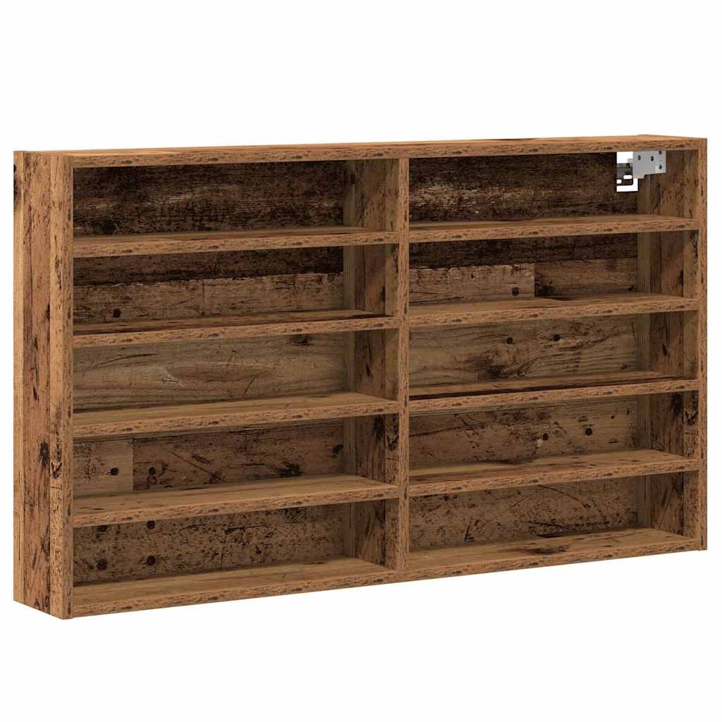 VidaXL Vitrinekast met plank Oudhout 100 x 15 x 58 cm Bewerkt hout